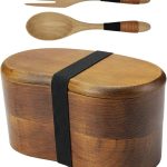 Japanese Bento Box, Lunch Boxes, Japanese Double Layer Natural Wooden  Lunch Box For Adult Picnicking Office Hiking Camping