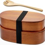 Japanese Bento Box, Lunch Boxes, Japanese Double Layer Natural Wooden  Lunch Box For Adult Picnicking Office Hiking Camping